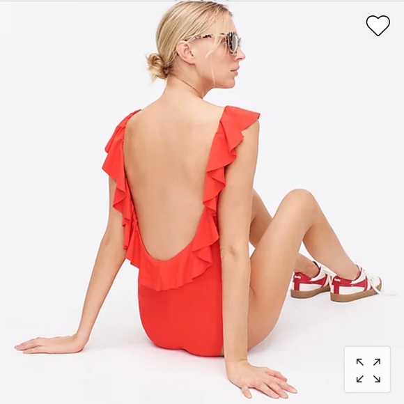 J.Crew Ruffle Scoopback one-piece swimsuit - Picture 3 of 3